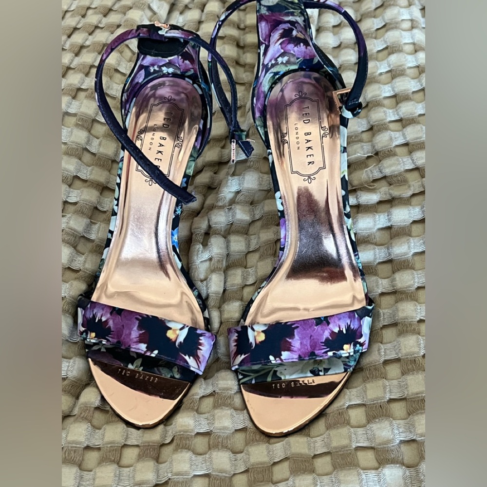 Ted Baker Women's Floral Heels - Purple and Black